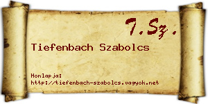 Tiefenbach Szabolcs névjegykártya